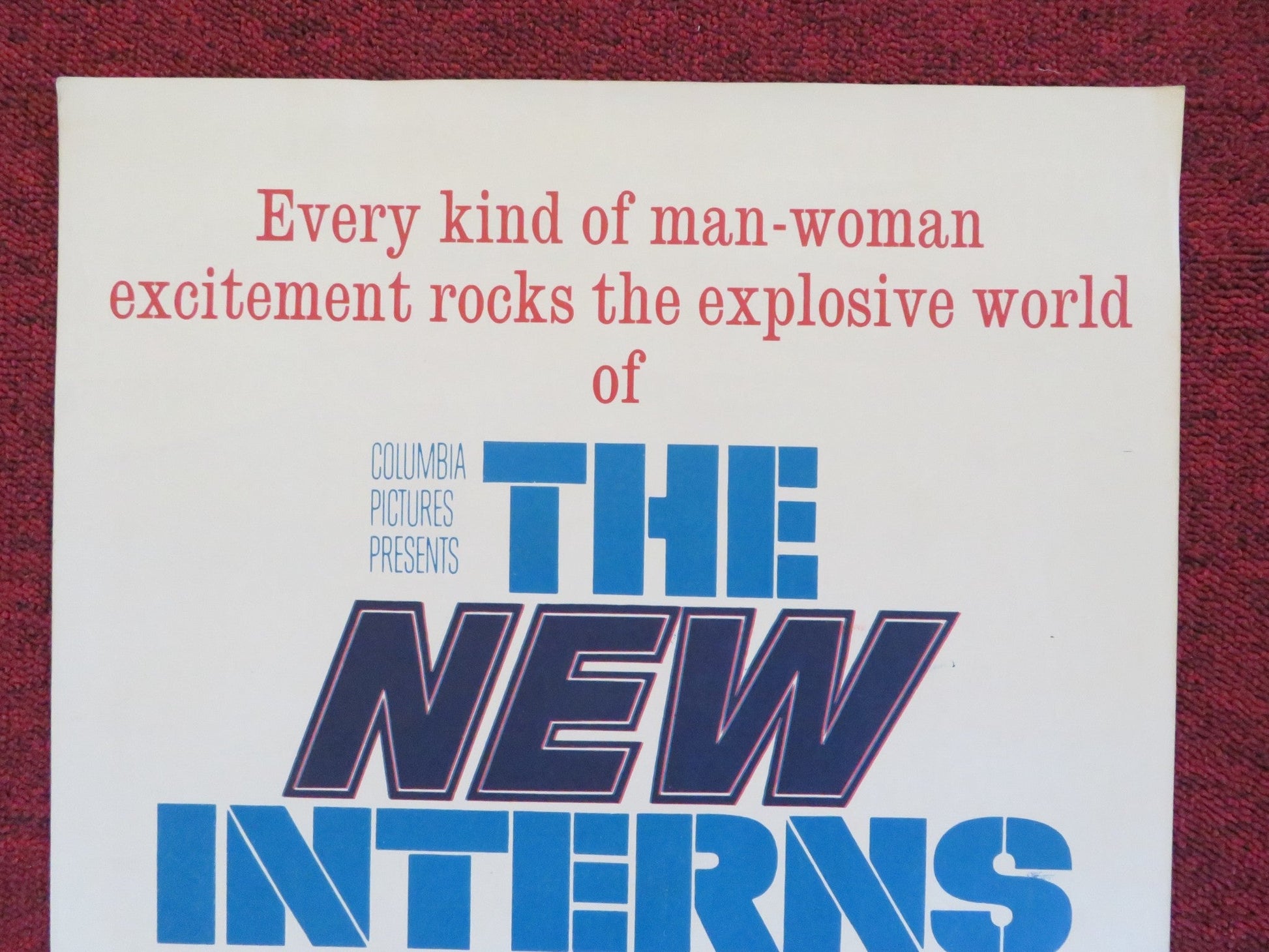 THE NEW INTERNS US INSERT (14"x 36") POSTER MICHAEL CALLAN DEAN JONES 1964 Rendezvous Cinema Movie posters