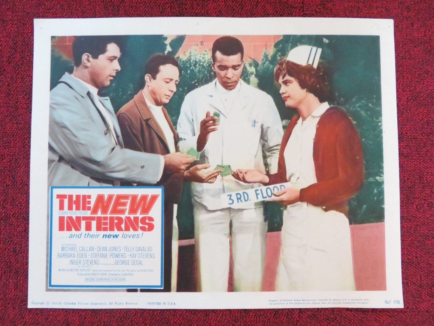 THE NEW INTERNS US LOBBY CARD FULL SET MICHAEL CALLAN DEAN JONES 1964 Rendezvous Cinema Movie posters