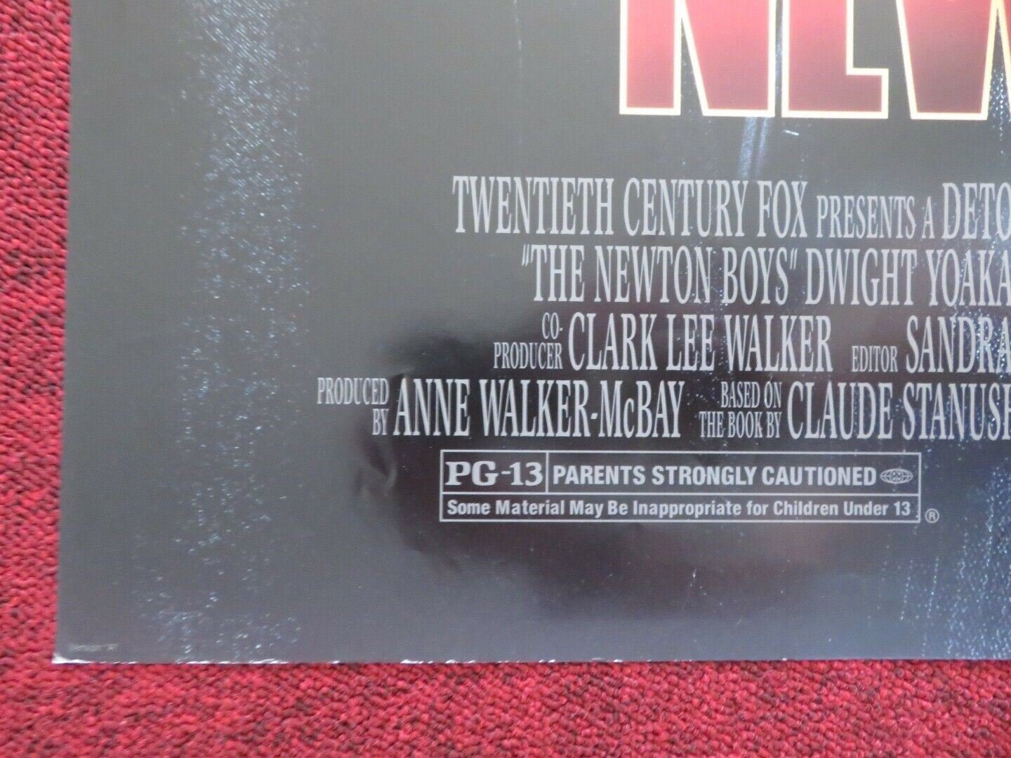 THE NEWTON BOYS FOLDED US ONE SHEET POSTER MATTHEW MCCONAUGHEY ETHAN HAWKE 1998 Movie posters