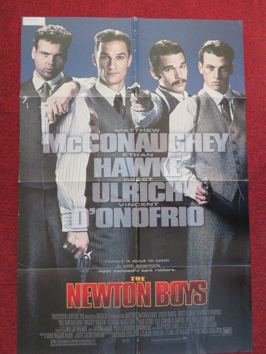 THE NEWTON BOYS FOLDED US ONE SHEET POSTER MATTHEW MCCONAUGHEY ETHAN HAWKE 1998 Movie posters