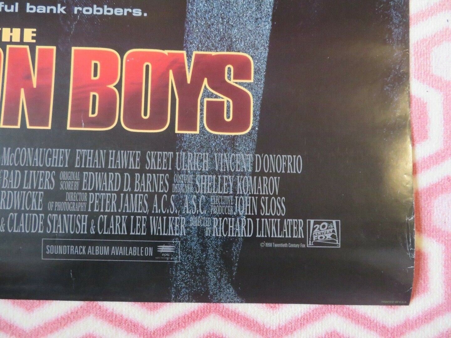 THE NEWTON BOYS US ONE SHEET ROLLED POSTER ETHAN HAWKE SKEET ULRICH Movie posters