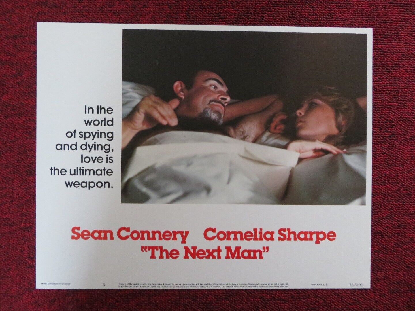THE NEXT MAN - 5 US LOBBY CARD SEAN CONNERY CORNELIA SHARPE 1976 Movie posters
