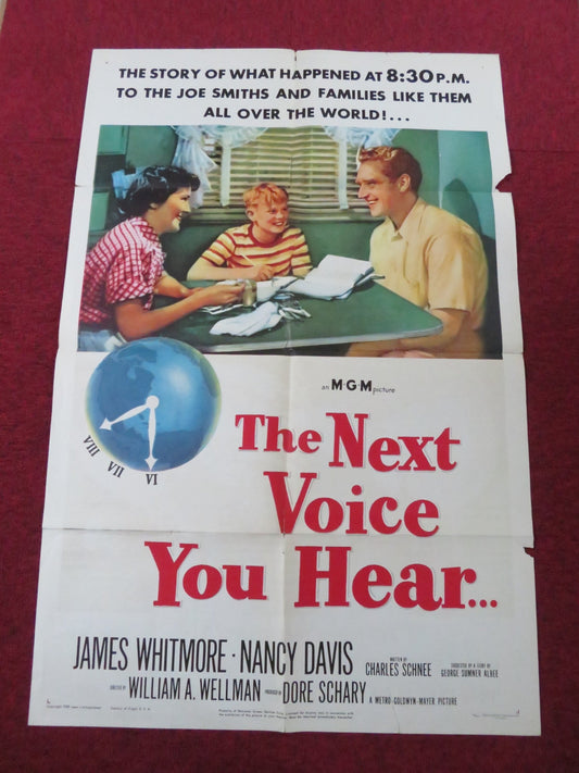THE NEXT VOICE YOU HEAR... FOLDED US ONE SHEET POSTER JAMES WHITMORE 1950 Rendezvous Cinema Movie posters