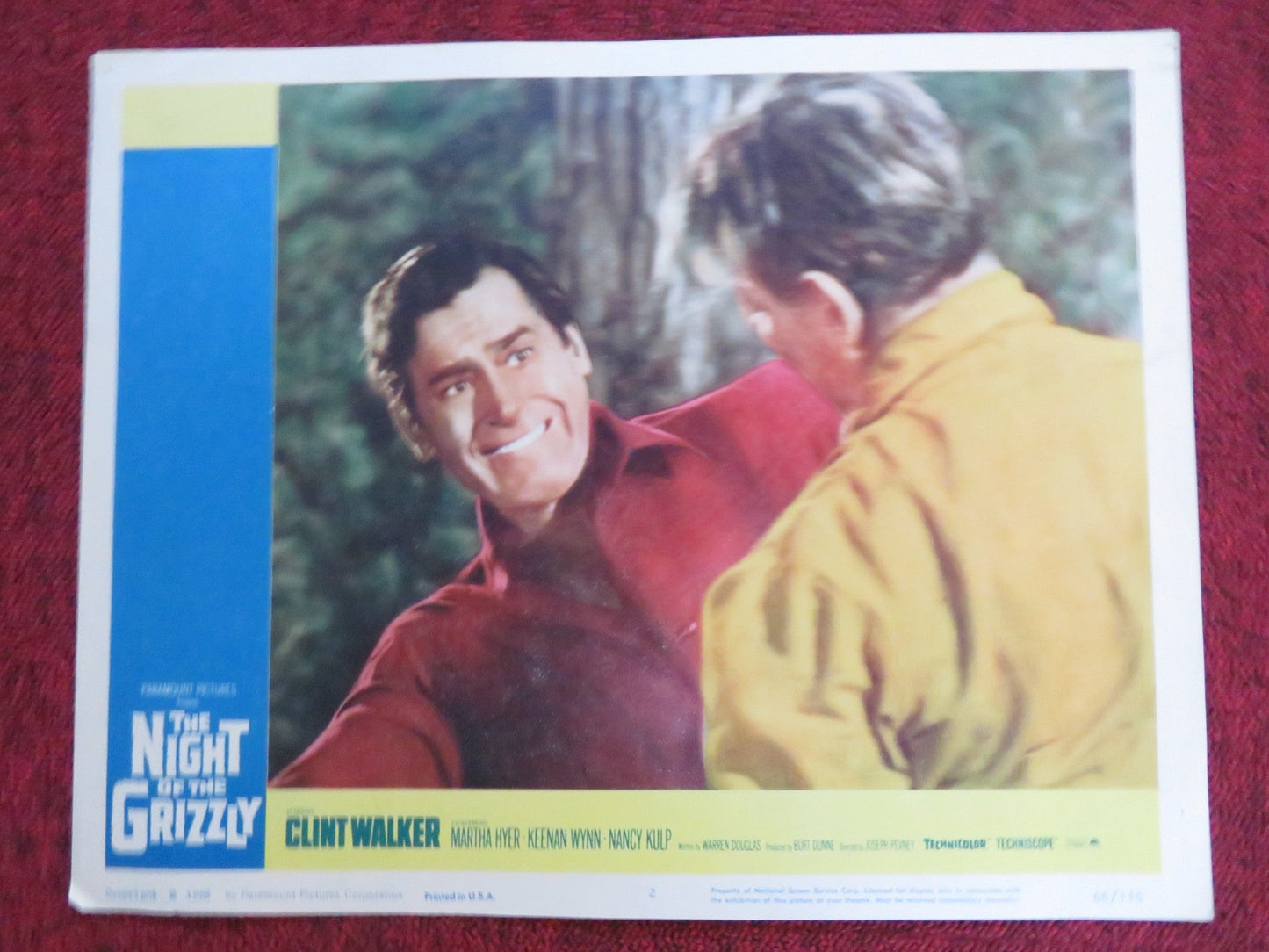 THE NIGHT OF THE GRIZZLY US LOBBY CARD FULL SET CLINT WALKER MARTHA HYER 1966 Rendezvous Cinema Movie posters