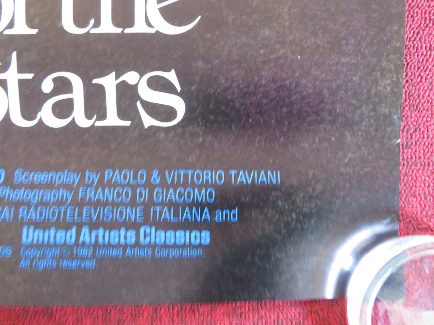 THE NIGHT OF THE SHOOTING STARS US ONE SHEET ROLLED POSTER OMERO ANTONUTTI 1982 Rendezvous Cinema Movie posters