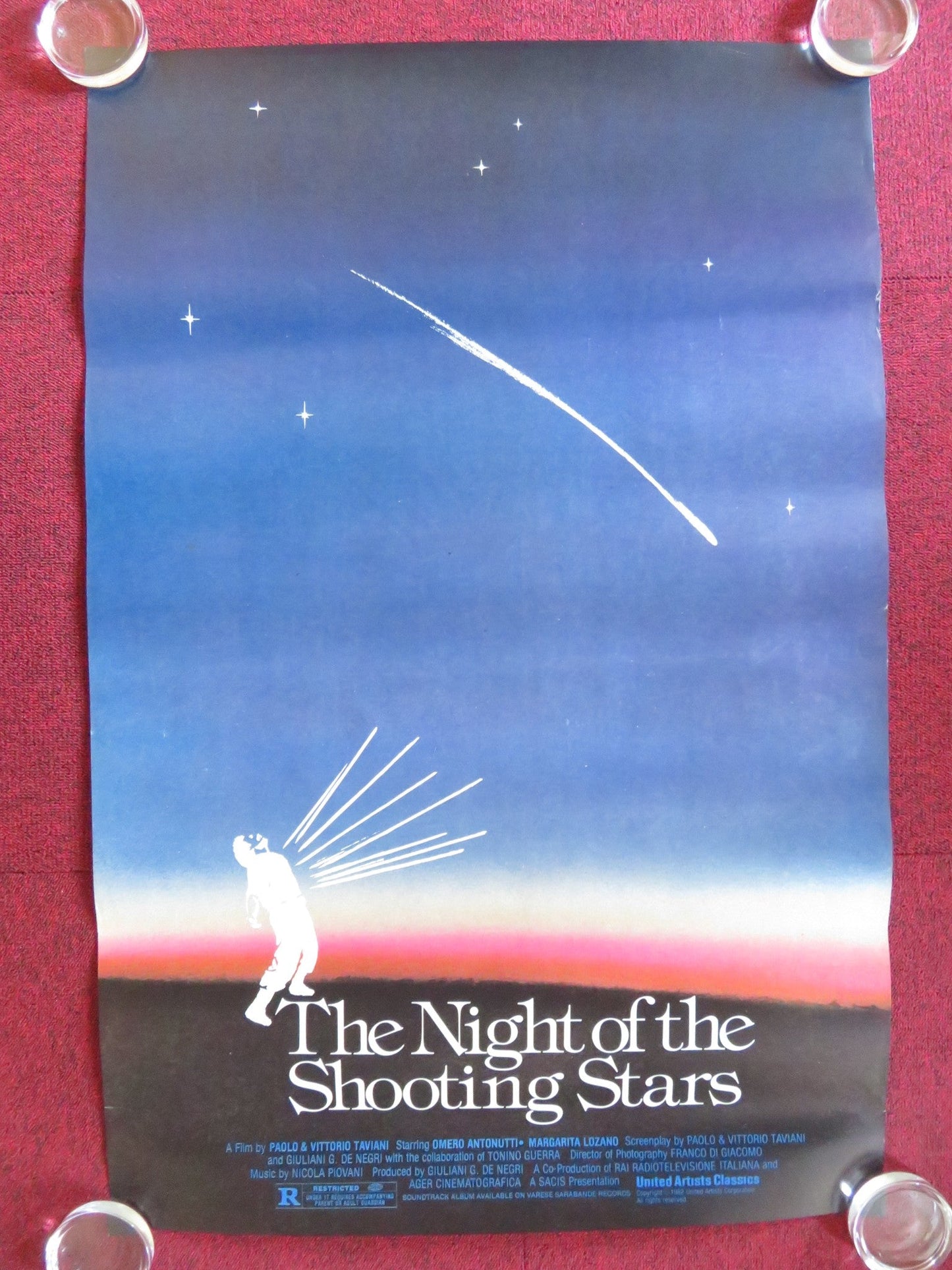 THE NIGHT OF THE SHOOTING STARS US ONE SHEET ROLLED POSTER OMERO ANTONUTTI 1982 Rendezvous Cinema Movie posters