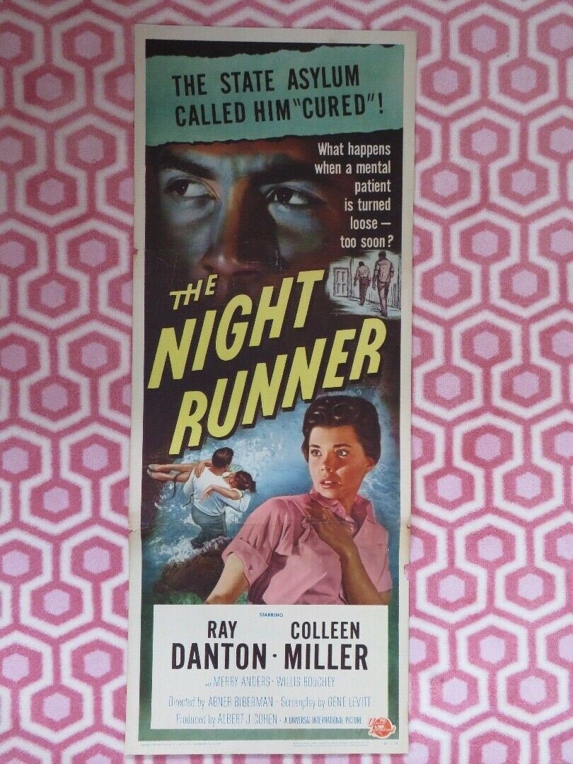 THE NIGHT RUNNER US INSERT (14"x 36") POSTER RAY DANTON COLLEEN MILLER 1957 Movie posters