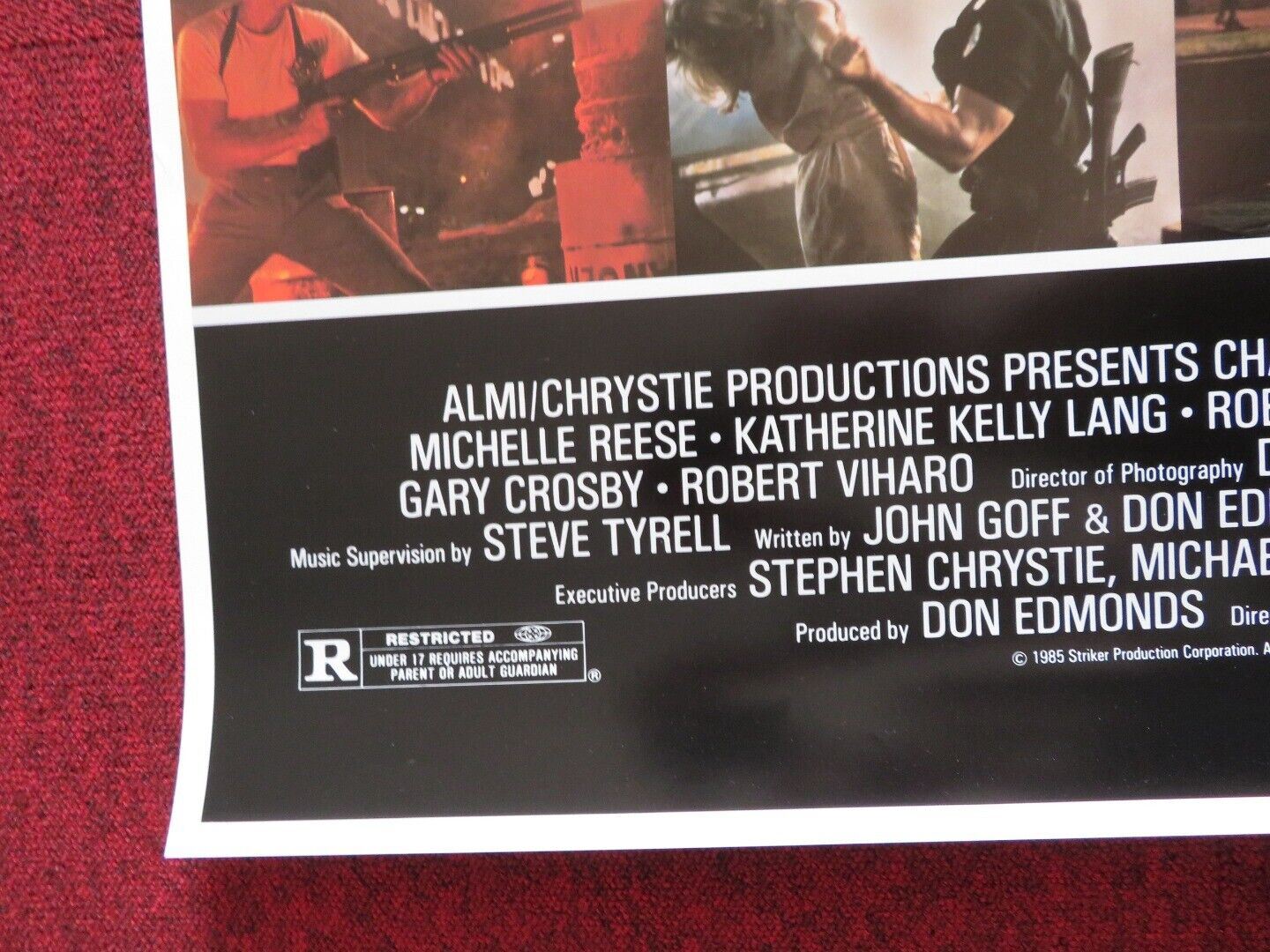 THE NIGHT STALKER US ONE SHEET ROLLED POSTER (40" X 26") CHARLES NAPIER 1985 Movie posters