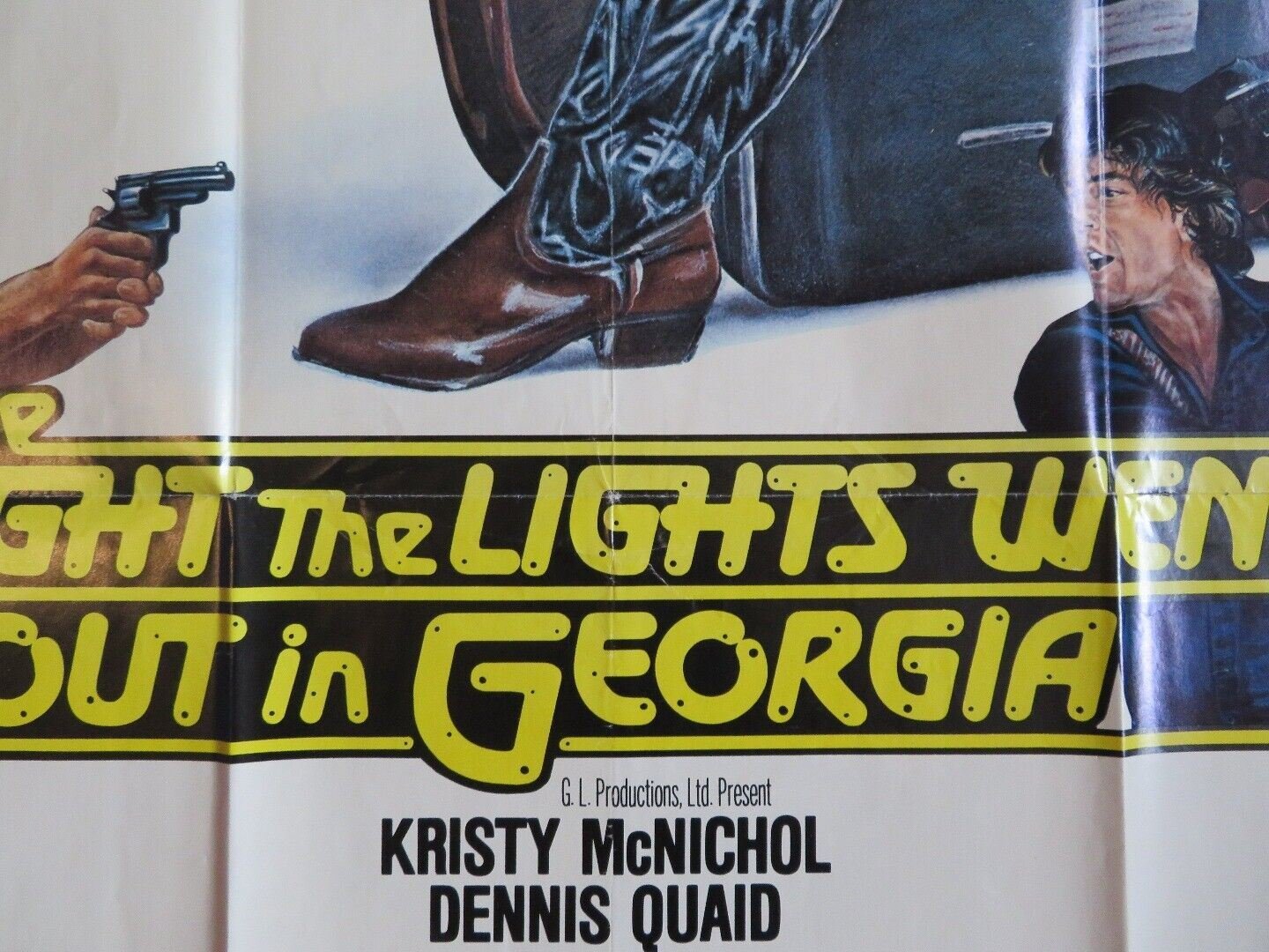 THE NIGHT THE LIGHTS WENT OUT FOR GEORGIAUS ONE SHEET POSTER DENNIS QUAID 1981 Rendezvous Cinema Movie posters