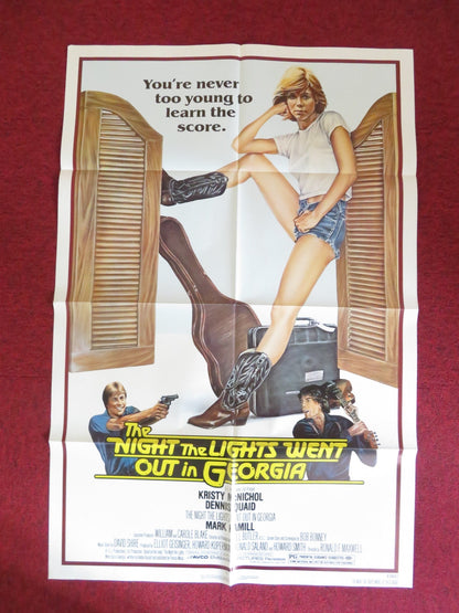 THE NIGHT THE LIGHTS WENT OUT IN GEORGIA FOLDED US ONE SHEET POSTER 1981 Rendezvous Cinema Movie posters