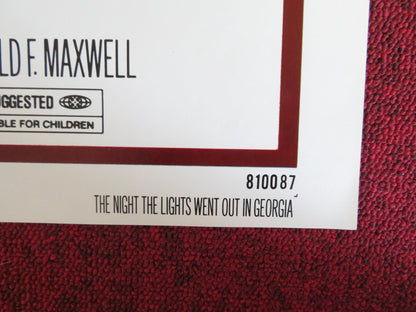 THE NIGHT THE LIGHTS WENT OUT IN GEORGIA FOLDED US ONE SHEET POSTER 1981 Rendezvous Cinema Movie posters