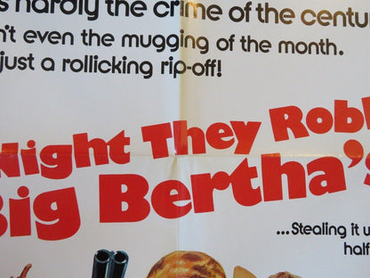 THE NIGHT THEY ROBBED BIG BERTHA'S FOLDED US ONE SHEET POSTER R NICHOLS 1975 Movie posters