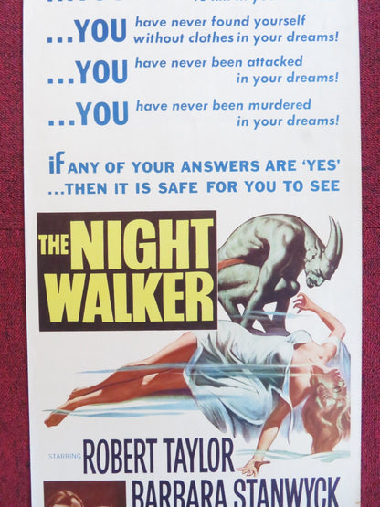 THE NIGHT WALKER US INSERT (14"x 36") POSTER ROBERT TAYLOR BARBARA STANWYCK 1965 Rendezvous Cinema Movie posters