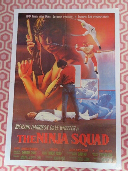 THE NINJA SQUAD HONG KONG (39"x 27") POSTER RICHARD HARRISON DAVE WHEELER 1986 - Rendezvous Cinema