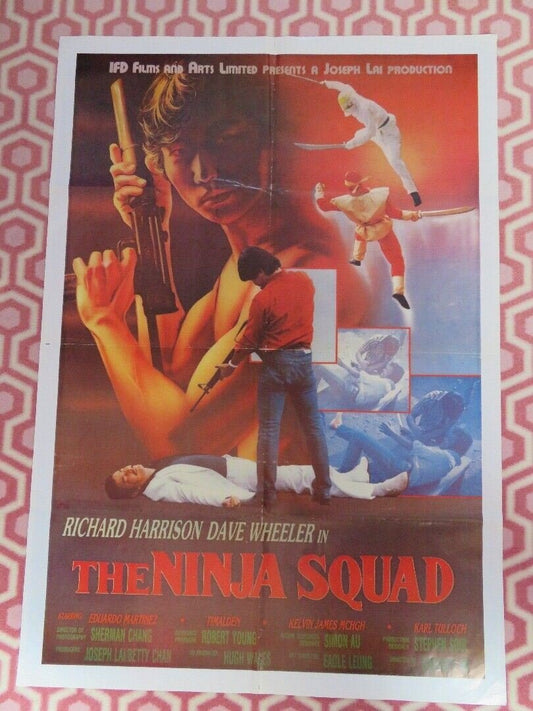 THE NINJA SQUAD HONG KONG (39"x 27") POSTER RICHARD HARRISON DAVE WHEELER 1986 - Rendezvous Cinema