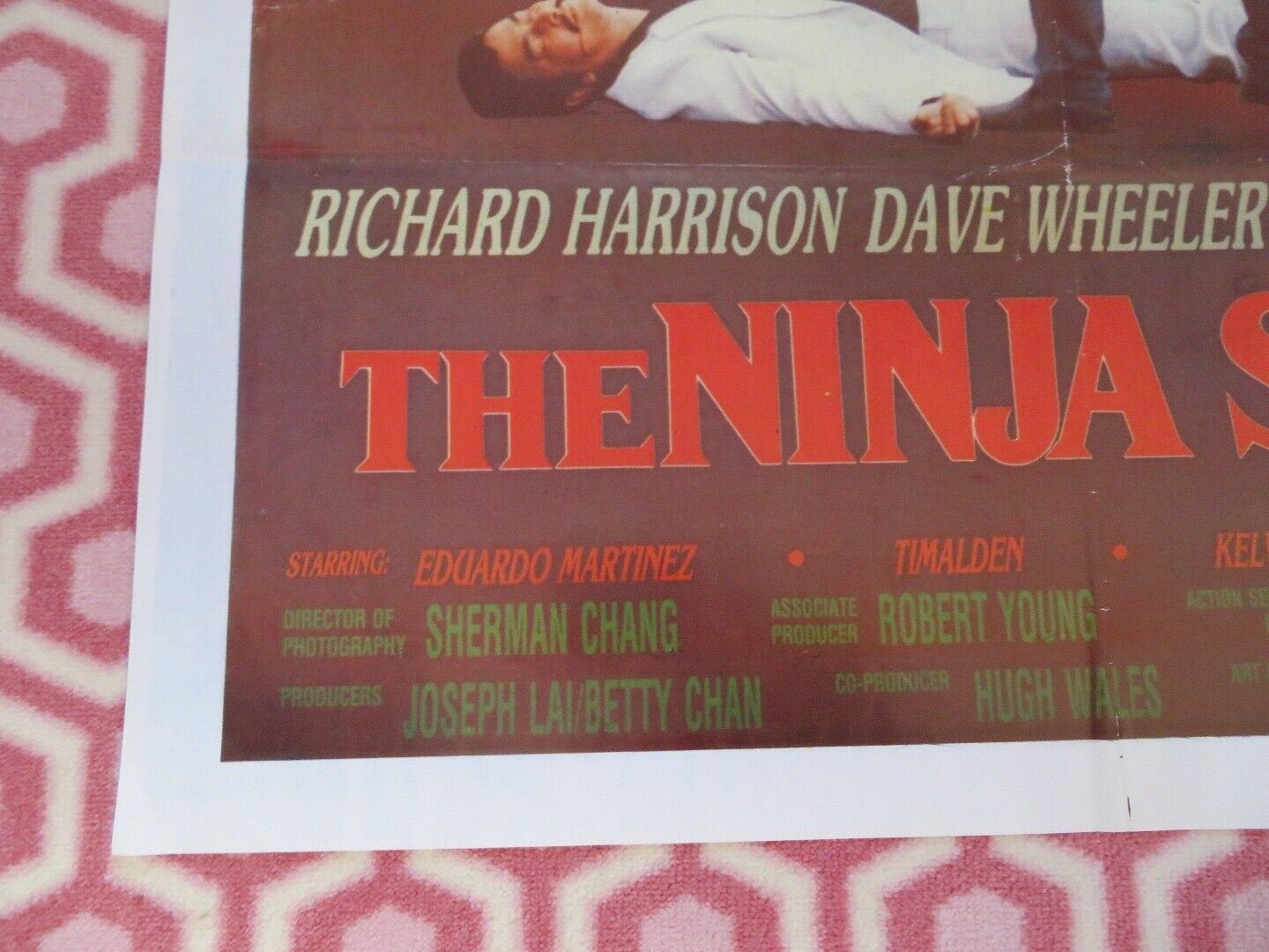 THE NINJA SQUAD HONG KONG (39"x 27") POSTER RICHARD HARRISON DAVE WHEELER 1986 - Rendezvous Cinema
