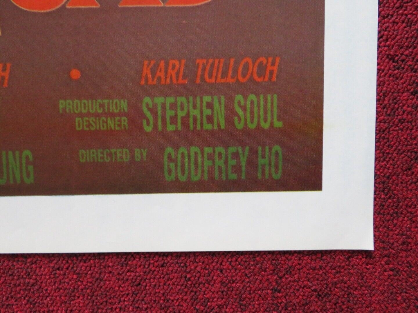 THE NINJA SQUAD UNKNOWN ROLLED POSTER GODFREY HO RICHARD HARRISON 1986 Movie posters