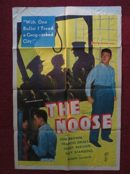 THE NOOSE / I'D GIVE MY LIFE FOLDED US ONE SHEET POSTER GUY STANDING 1947 Movie posters