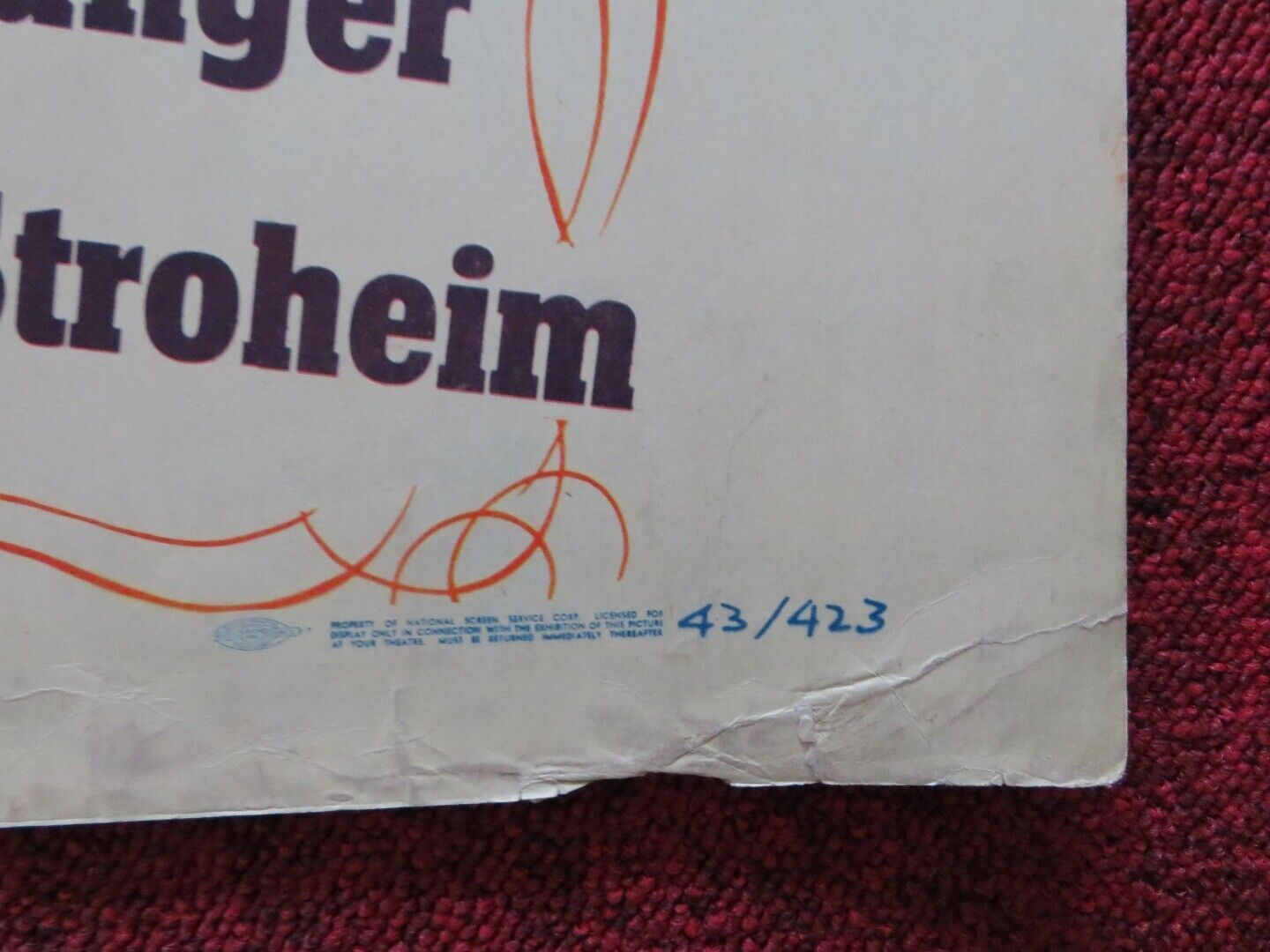 THE NORTH STAR US HALF SHEET (22"x 28") POSTER ANNIE BAXTER DANA ANDREWS 1943 Movie posters