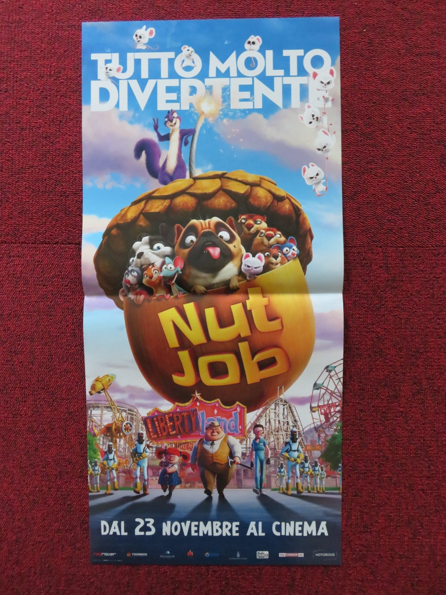 THE NUT JOB ITALIAN LOCANDINA POSTER WILL ARNETT BRENDAN FRASER 2014 Rendezvous Cinema Movie posters