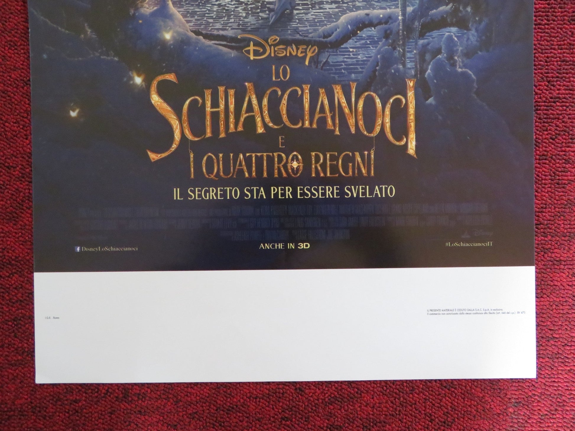 THE NUTCRACKER AND THE FOUR REALMS ITALIAN LOCANDINA POSTER DISNEY 2018 Rendezvous Cinema Movie posters