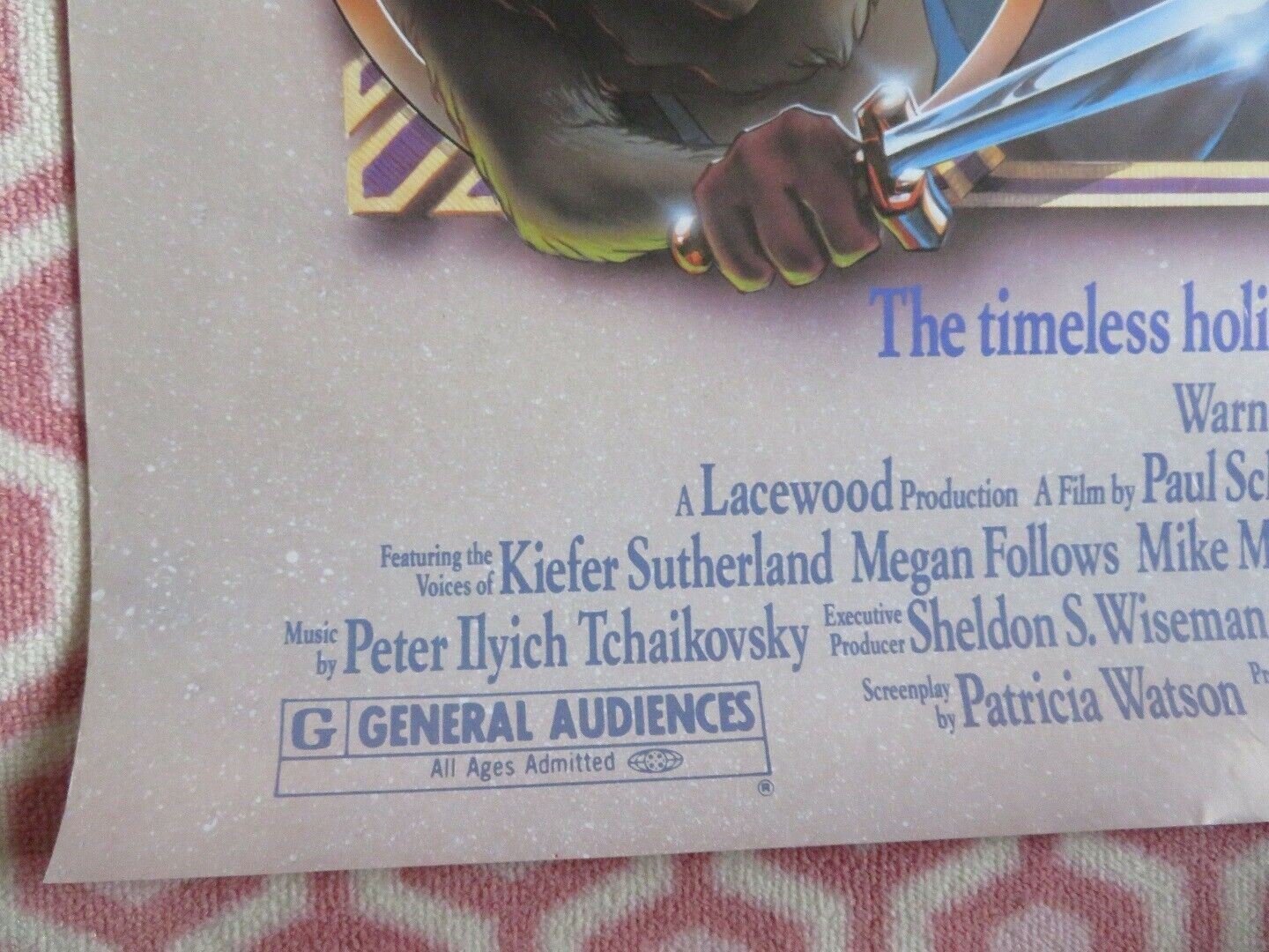 THE NUTCRACKER PRINCE ONE SHEET ROLLED POSTER KIEFER SUTHERLAND 1990 Movie posters