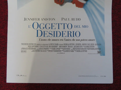 THE OBJECT OF MY AFFECTION ITALIAN LOCANDINA POSTER JENNIFER ANISTON 1998 Rendezvous Cinema Movie posters