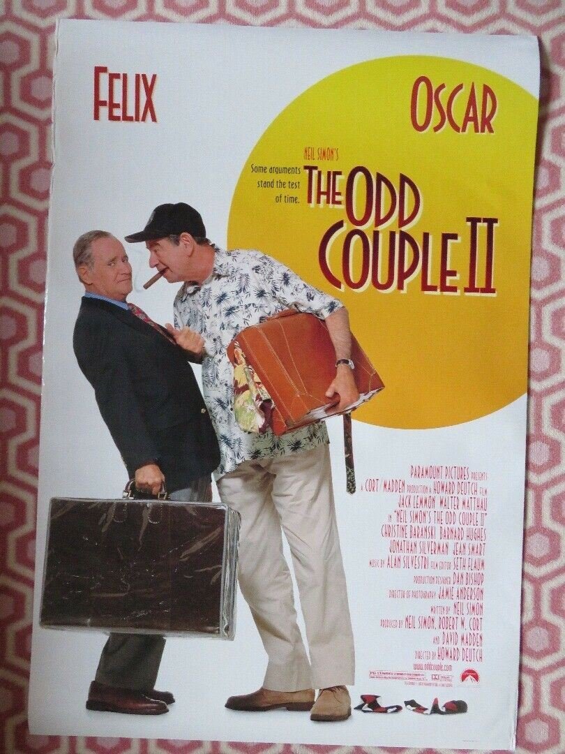 THE ODD COUPLE 2 US ONE SHEET ROLLED POSTER JACK LEMMON WALTER MATTHAU Movie posters