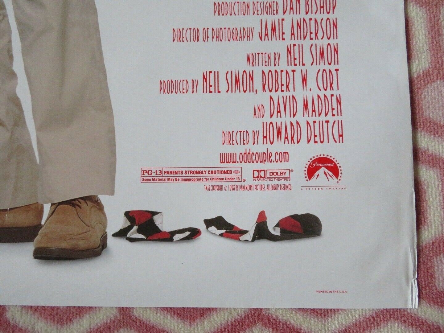 THE ODD COUPLE 2 US ONE SHEET ROLLED POSTER JACK LEMMON WALTER MATTHAU Movie posters