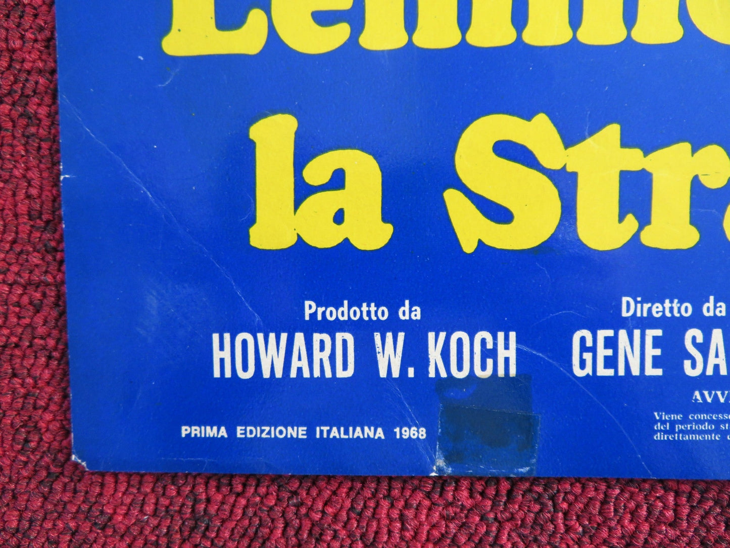 THE ODD COUPLE - A ITALIAN FOTOBUSTA POSTER JACK LEMMON WALTER MATTHAU 1968 Rendezvous Cinema Movie posters