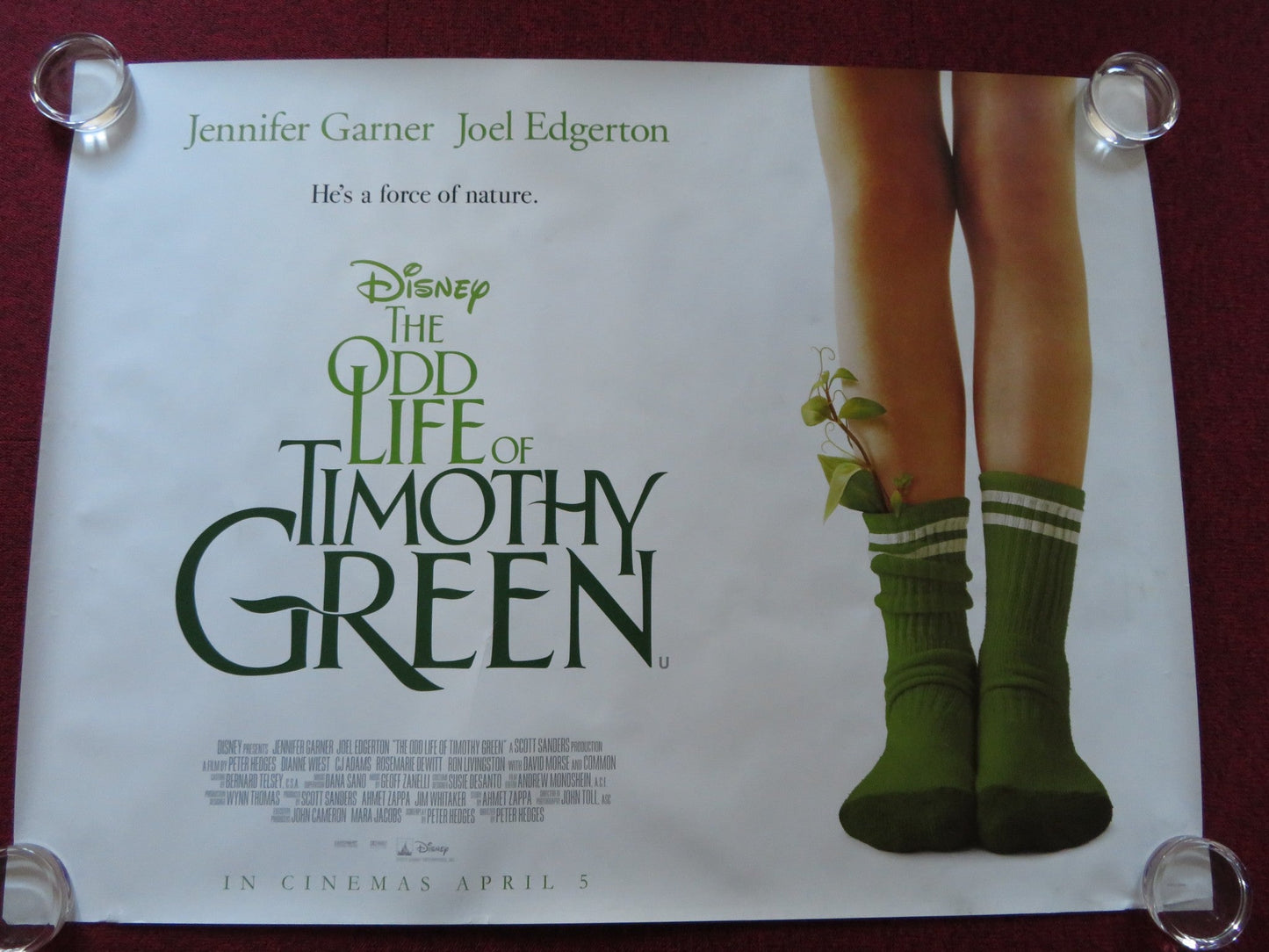 THE ODD LIFE OF TIMOTHY GREEN UK QUAD (30"x 40") ROLLED POSTER DISNEY 2012 Rendezvous Cinema Movie posters