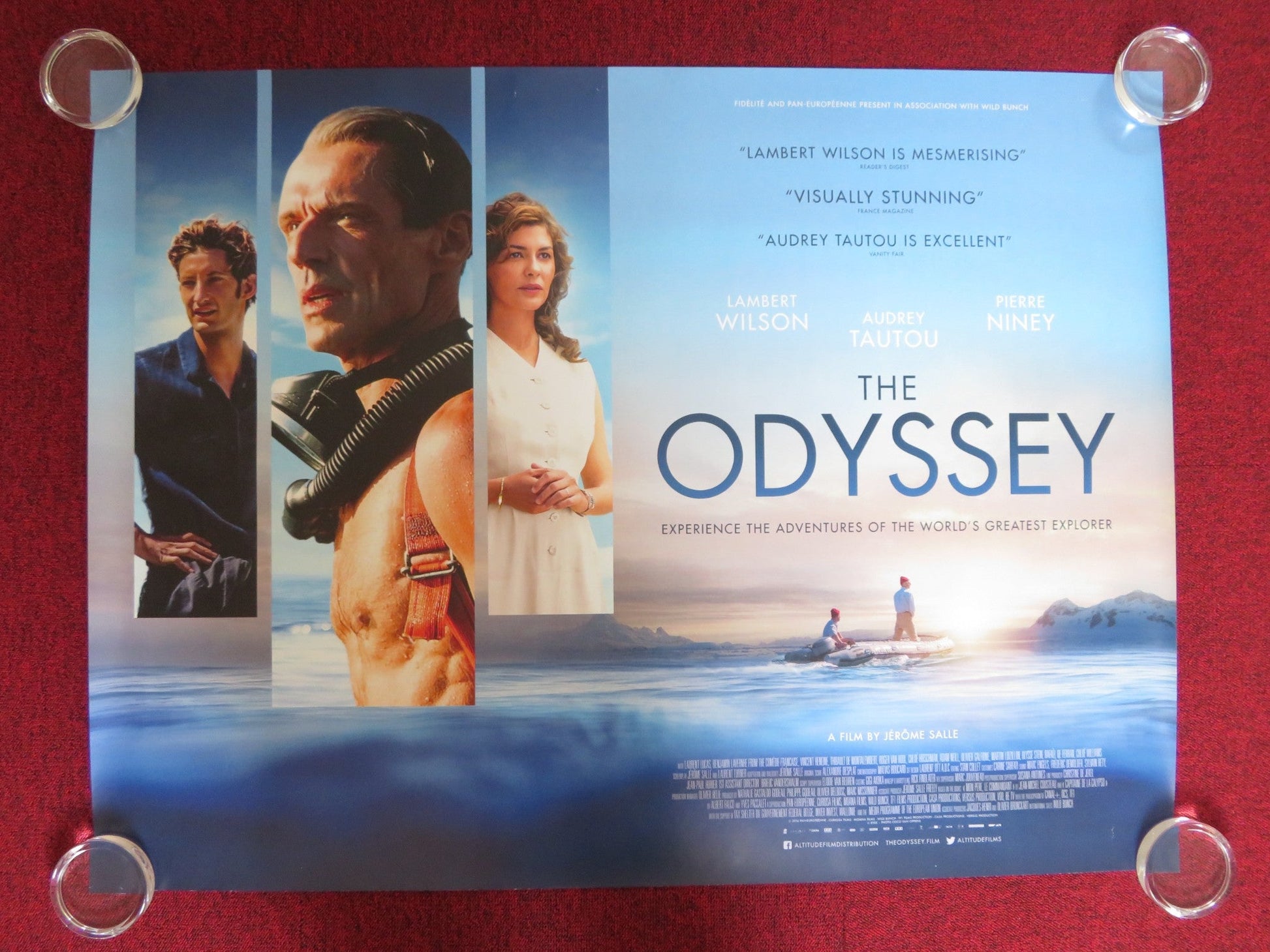 THE ODYSSEY UK QUAD ROLLED POSTER LAMBERT WILSON AUDREY TAUTOU 2016 Rendezvous Cinema Movie posters