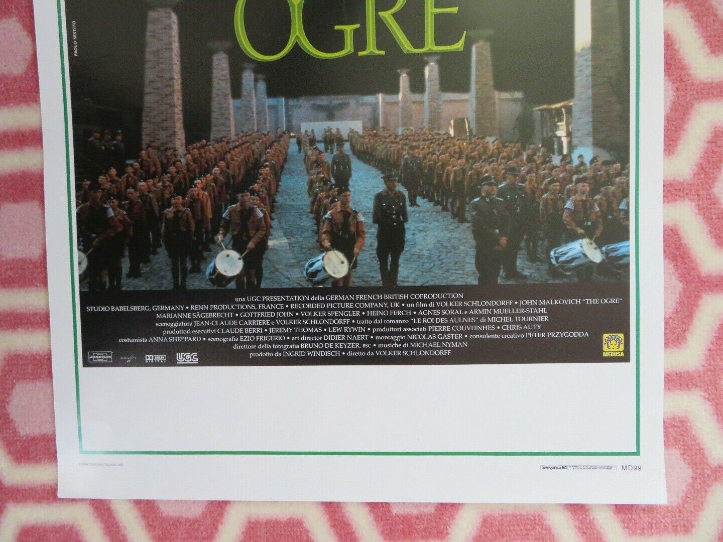 THE OGRE ITALIAN LOCANDINA (27.5"x 13") POSTER JOHN MALKOVICH 1996 Movie posters