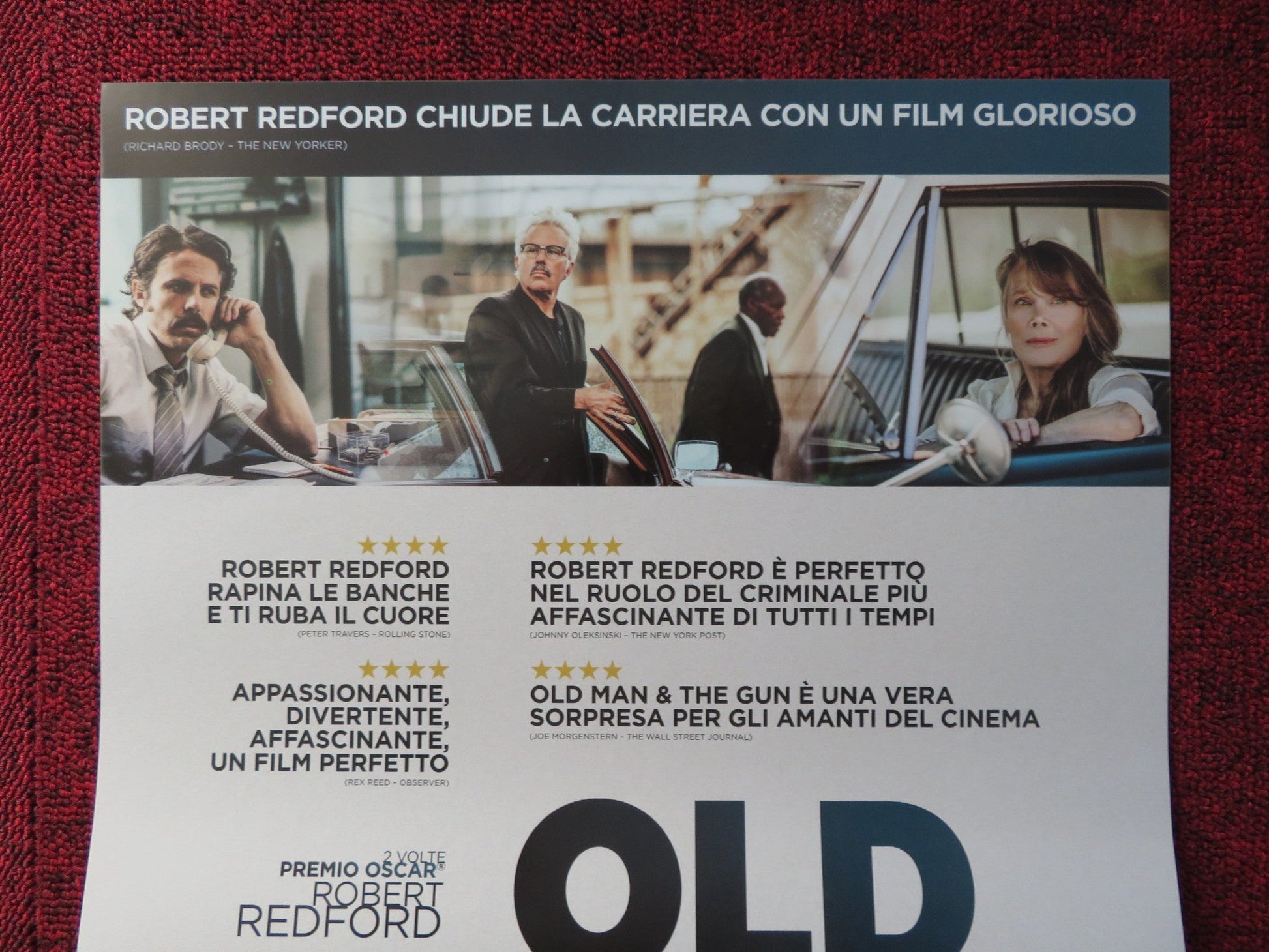 THE OLD MAN & THE GUN ITALIAN LOCANDINA POSTER ROBERT REDFORD DANNY GLOVER 2018 Rendezvous Cinema Movie posters