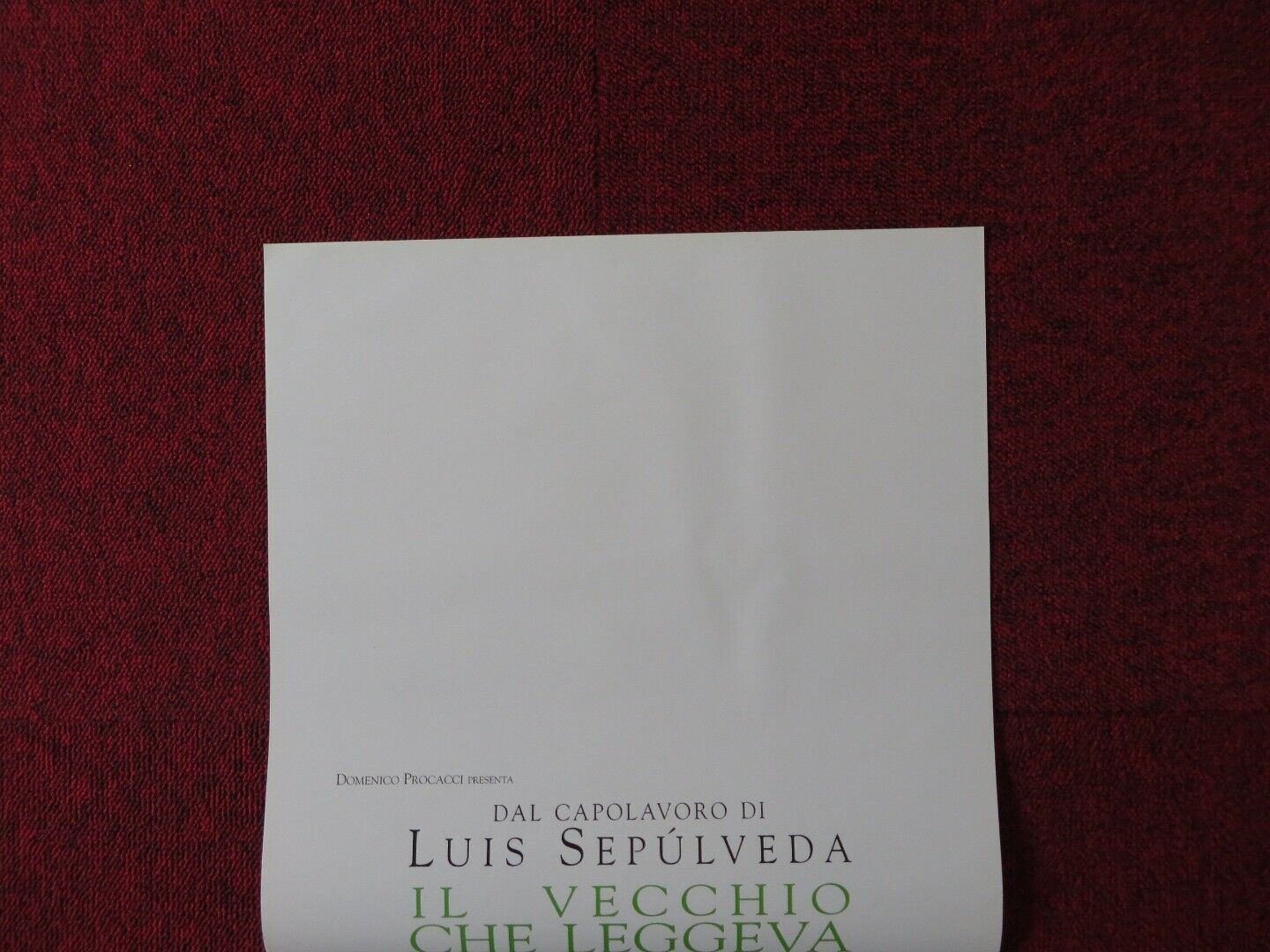 THE OLD MAN WHO READ LOVE STORIES ITALIAN LOCANDINA (27.5"x13") POSTER 2001 Movie posters