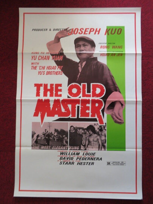 THE OLD MASTER - KUNG FU US ONE SHEET ROLLED POSTER YU CHAN YUAN 1979 Movie posters