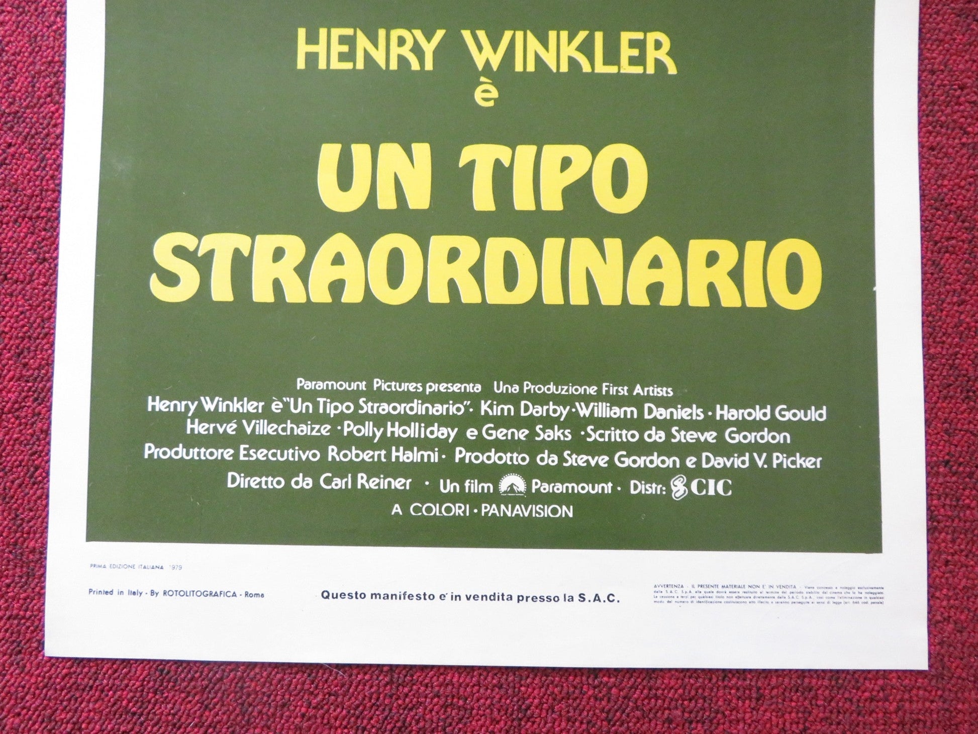 THE ONE AND ONLY ITALIAN LOCANDINA POSTER HENRY WINKLER KIM DARBY 1978 Rendezvous Cinema Movie posters