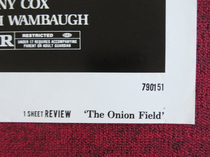 THE ONION FIELD - REVIEW FOLDED US ONE SHEET POSTER JOHN SAVAGE JAMES WOODS 1979 Rendezvous Cinema Movie posters