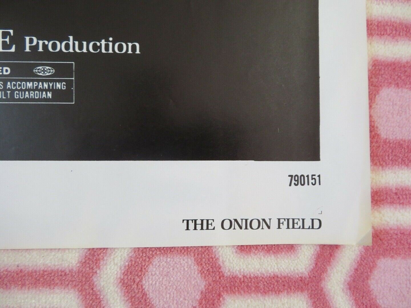 THE ONION FIELD US ONE SHEET (27" x 41") POSTER JAMES WOOD JOHN SAVAGE 1979 Movie posters