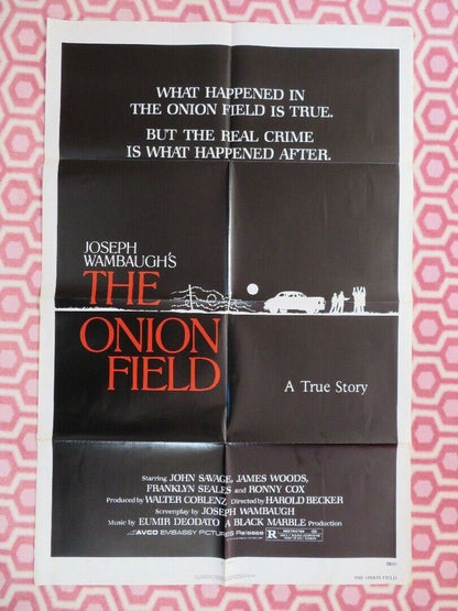 THE ONION FIELD US ONE SHEET (27" x 41") POSTER JAMES WOOD JOHN SAVAGE 1979 Movie posters