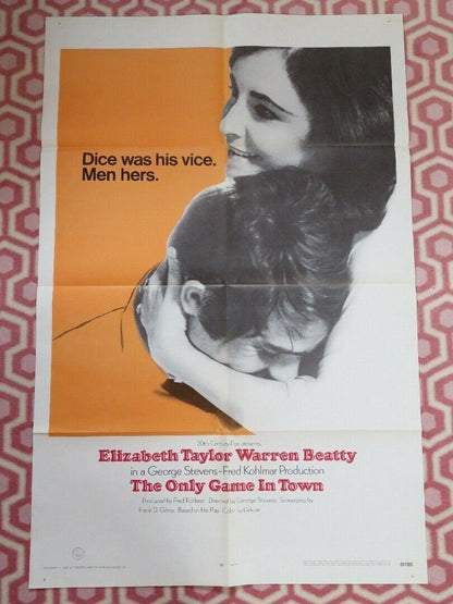 THE ONLY GAME IN TOWN US ONE SHEET POSTER GEORGE STEVENS 1969 Movie posters