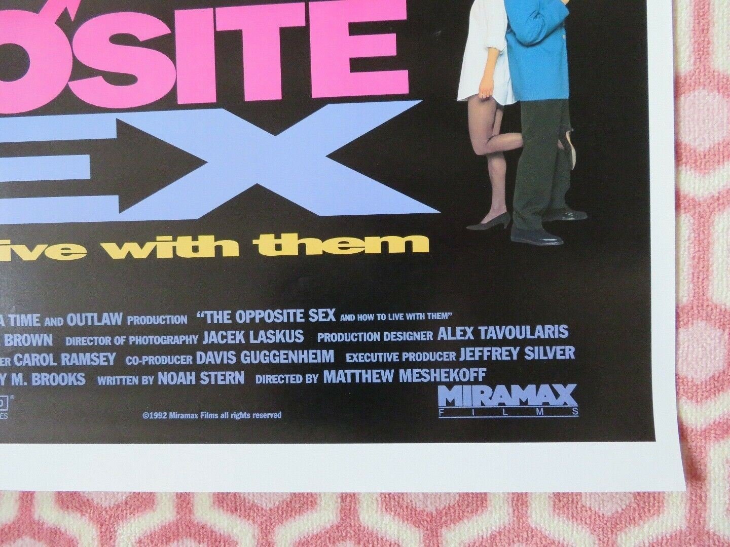 THE OPPOSITE SEX AND HOW TO LIVE WITH THEM US ONE SHEET ROLLED POSTER C COX 1992 Rendezvous Cinema Movie posters