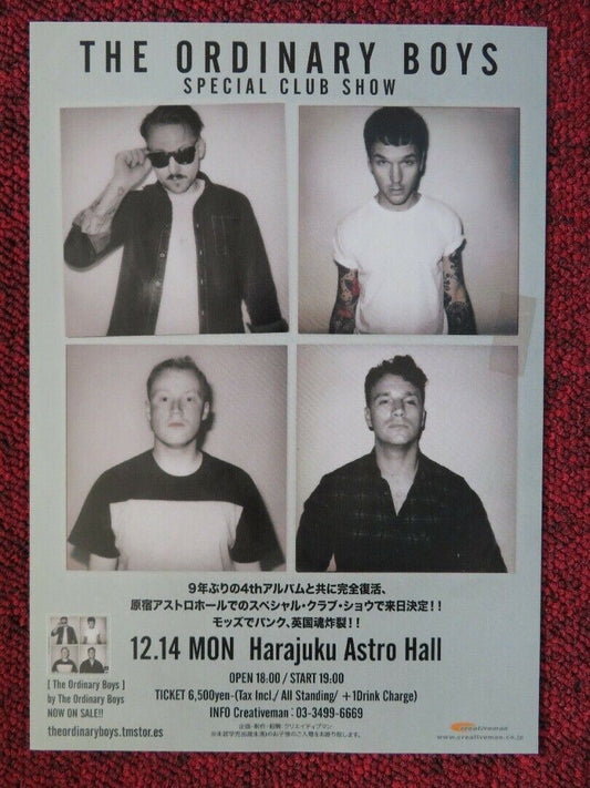 THE ORDINARY BOYS - SPECIAL CLUB SHOW JAPANESE MUSIC TOUR GIG POSTER 2015 Movie posters
