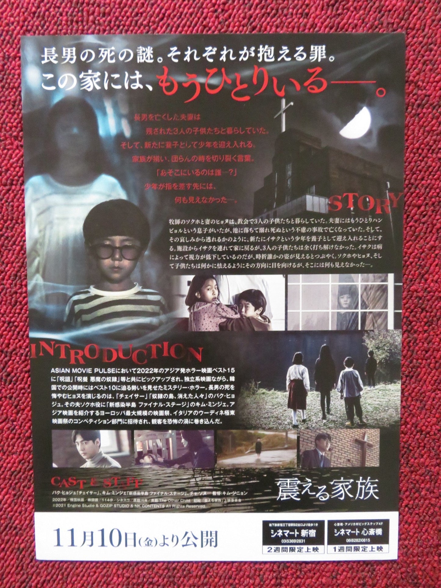 THE OTHER CHILD JAPANESE CHIRASHI (B5) POSTER PARK HYO - JU KIM MIN - JAE 2022 Rendezvous Cinema Movie posters