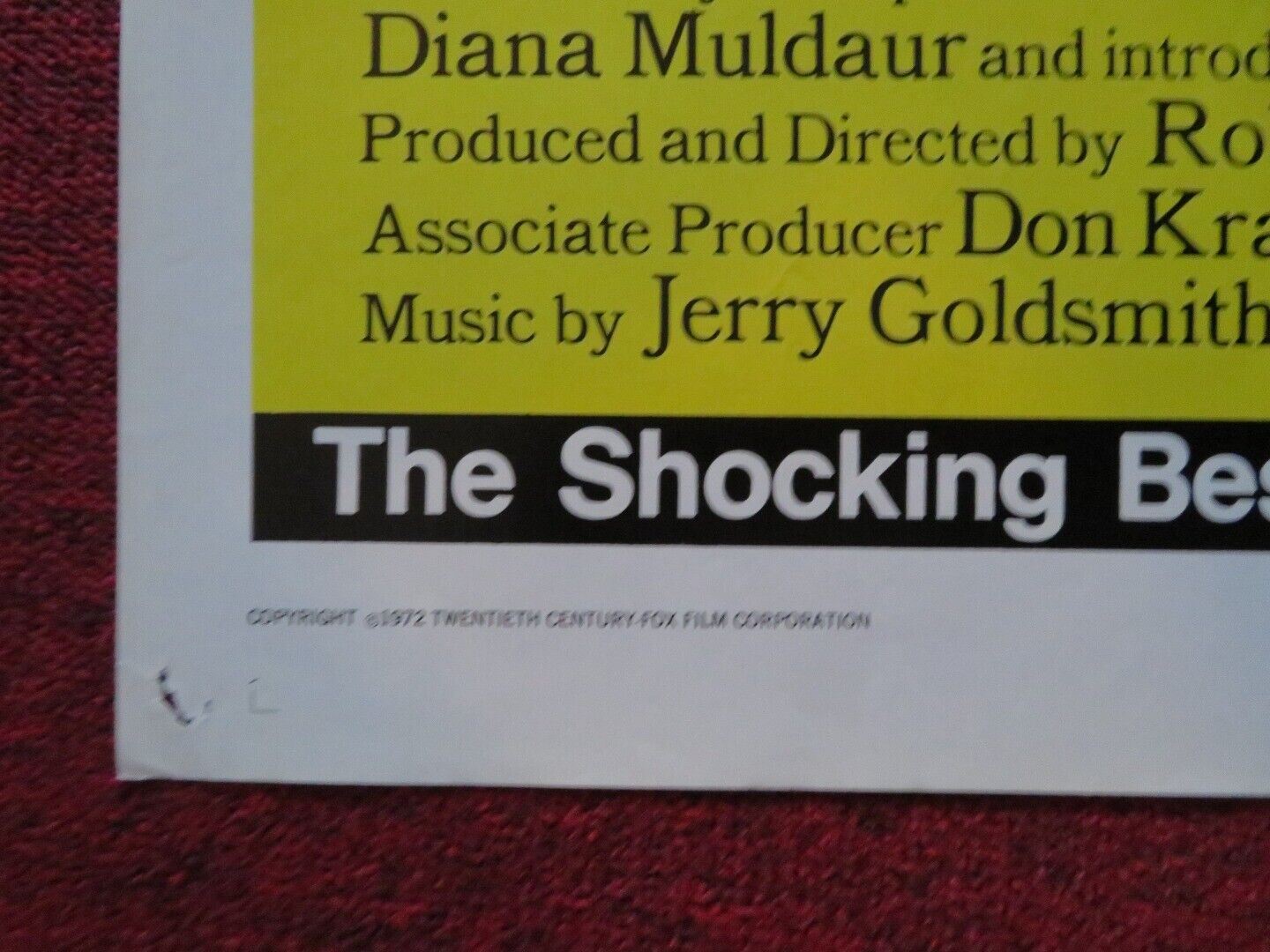 THE OTHER FOLDED US ONE SHEET POSTER UTA HAGEN DIANA MULDAUR 1972 Movie posters