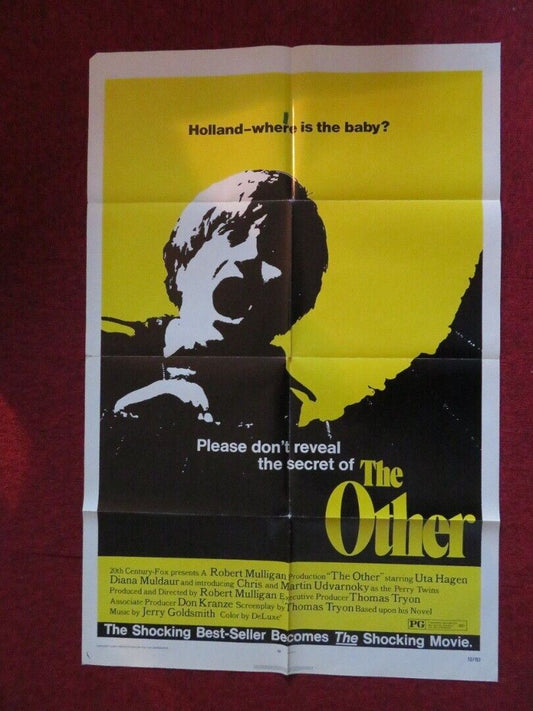 THE OTHER FOLDED US ONE SHEET POSTER UTA HAGEN DIANA MULDAUR 1972 Movie posters