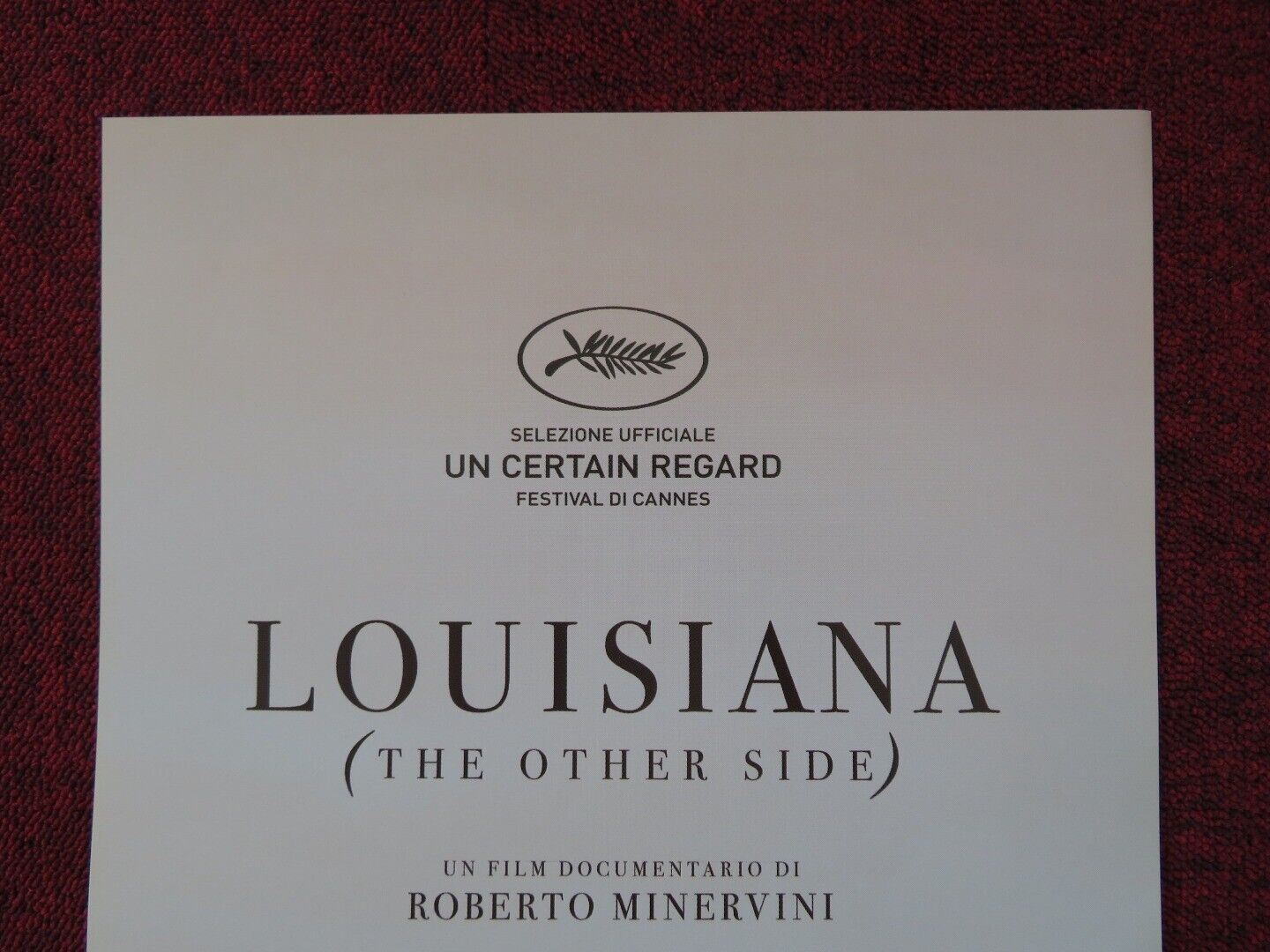 THE OTHER SIDE ITALIAN LOCANDINA (26.5"x12.5") POSTER R MINERVINI C COLEM 2015 Rendezvous Cinema Movie posters