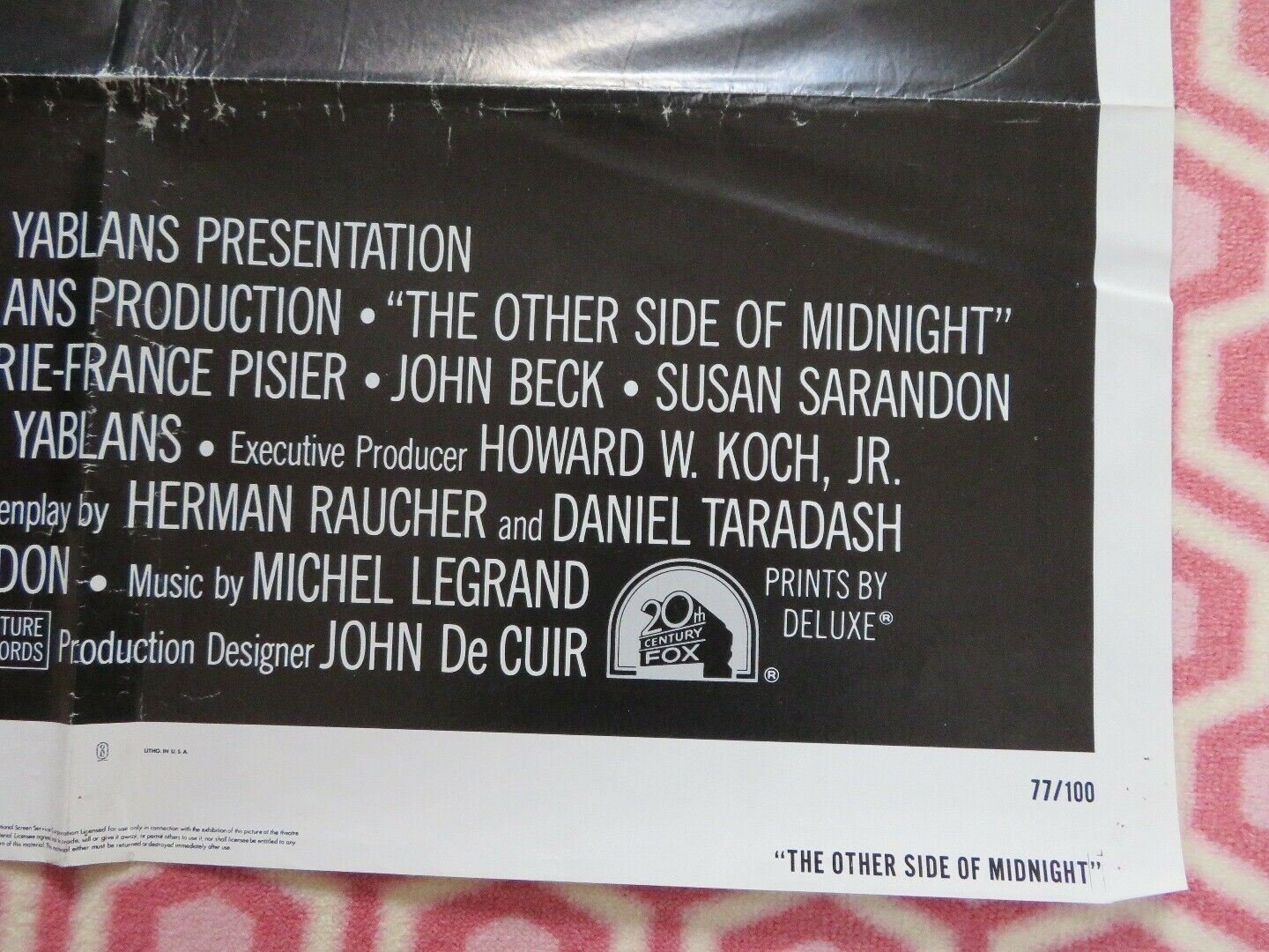THE OTHER SIDE OF MIDNIGHT US ONE SHEET POSTER JOHN BECK 1977 Movie posters
