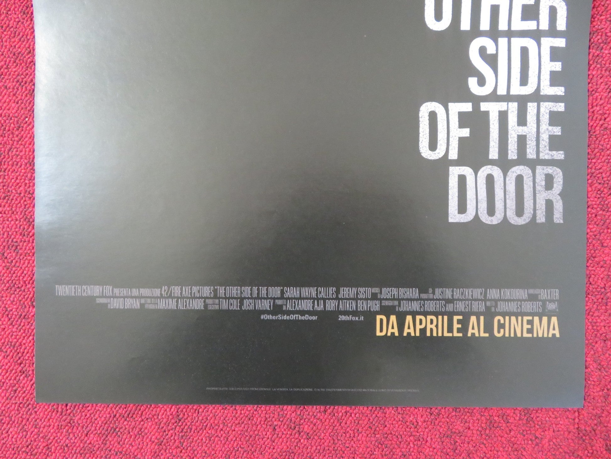 THE OTHER SIDE OF THE DOOR ITALIAN LOCANDINA POSTER SARAH WAYNE CALLIES 2016 Rendezvous Cinema Movie posters