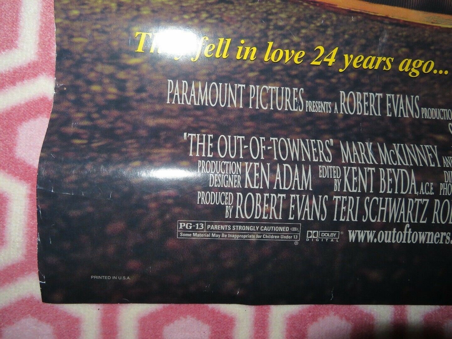 THE OUT IF TOWNERS US ONE SHEET ROLLED POSTER STEVE MARTIN GOLDIE HAWN Movie posters